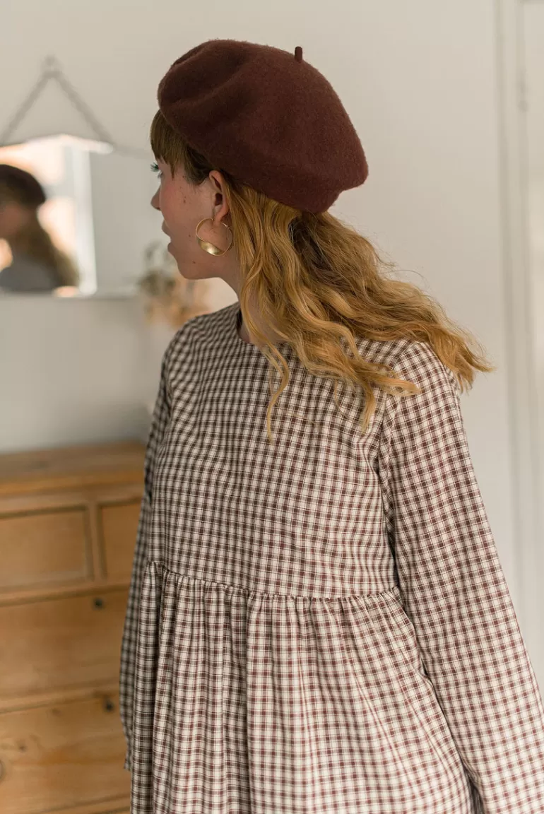 Women Olive Clothing 19 Wool Beret, Brown