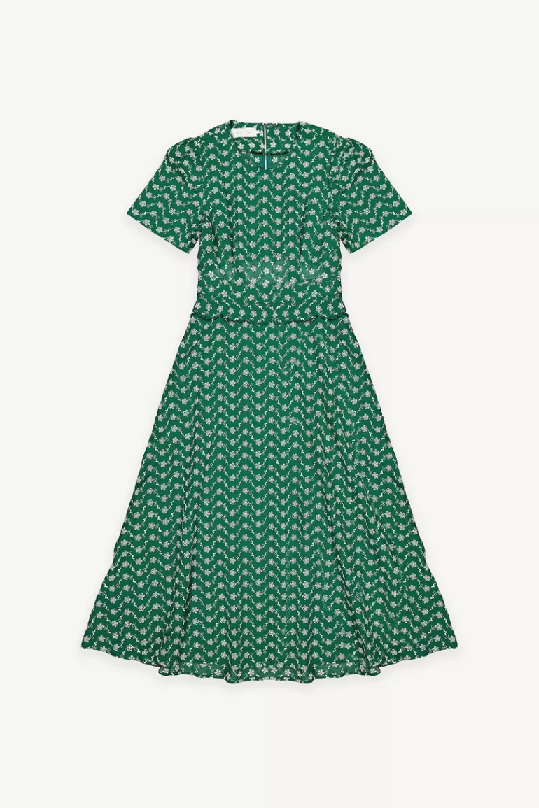 Women Olive Clothing Alice Embroidery Dress, Green