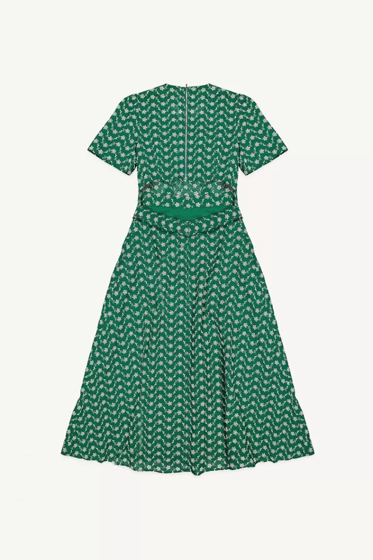 Women Olive Clothing Alice Embroidery Dress, Green