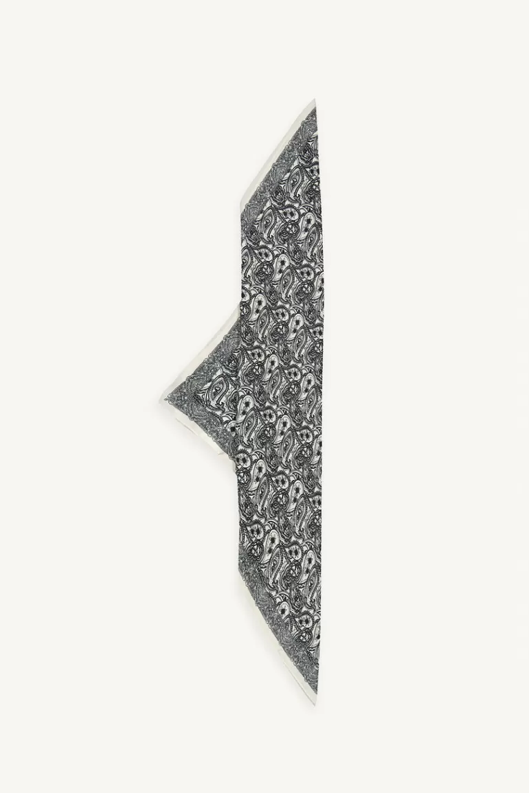 Women Olive Clothing All Over Paisley Scarf, Cream