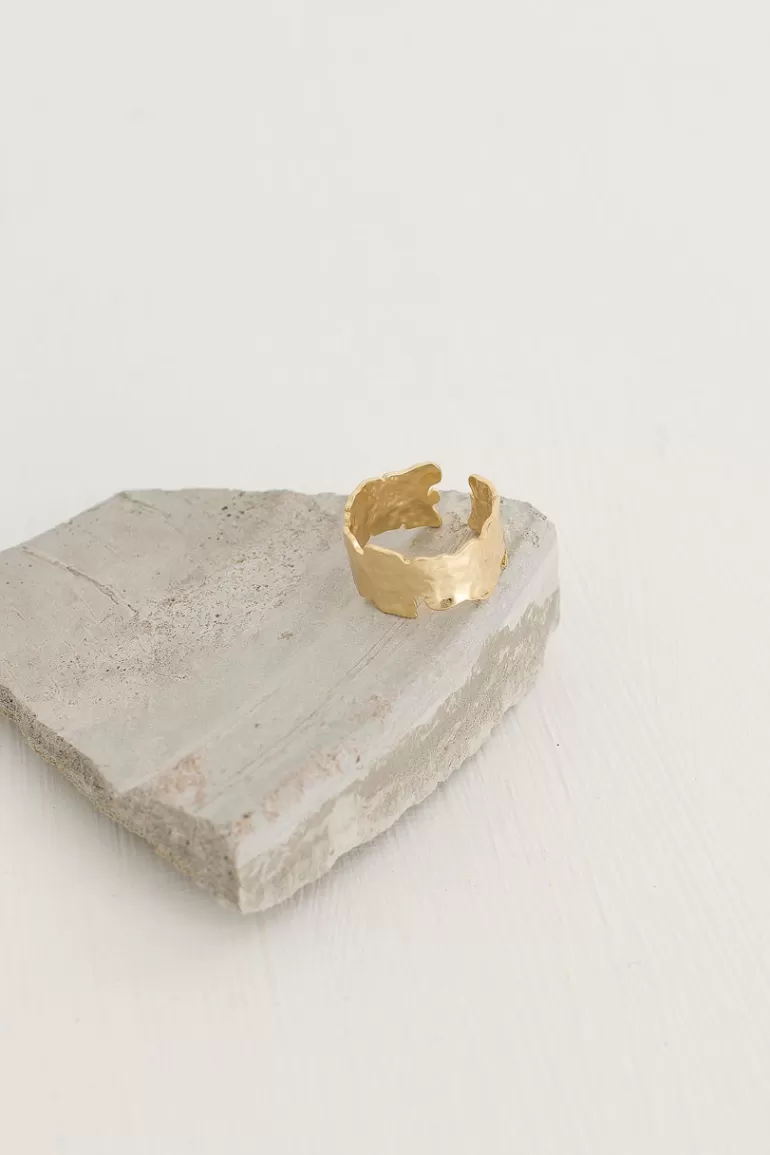 Women Olive Clothing Arizona Ring, Gold
