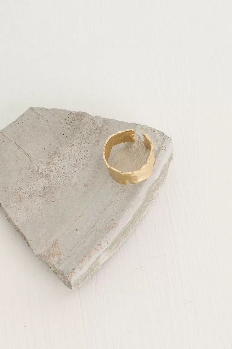 Women Olive Clothing Arizona Ring, Gold