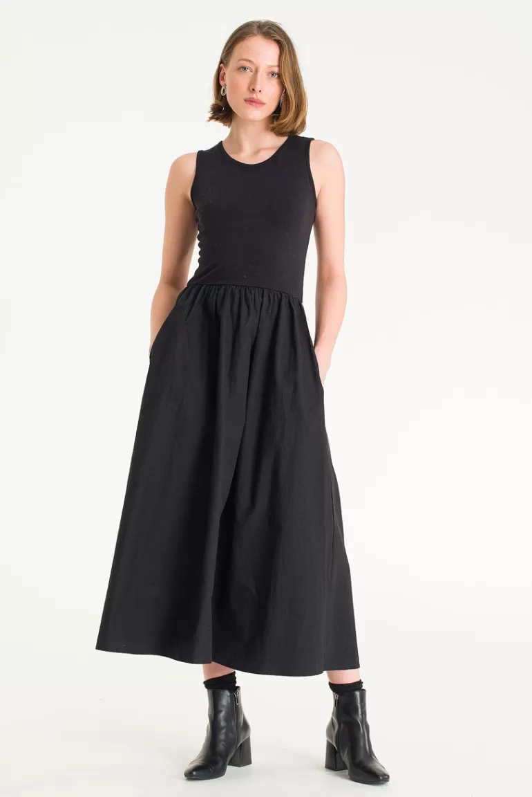 Women Olive Clothing Asa Sleeveless Dress, Black