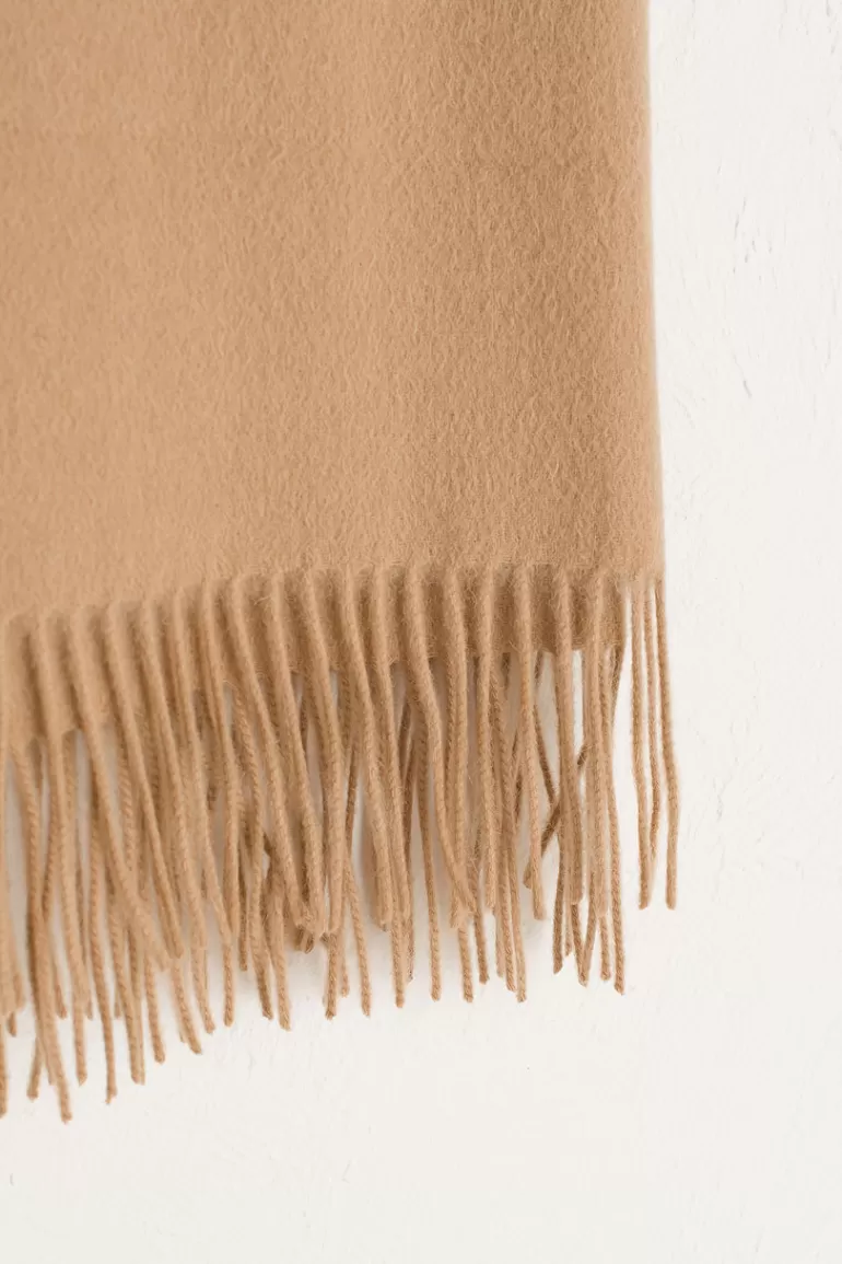 Women Olive Clothing A/W Large Wool Scarf, Beige
