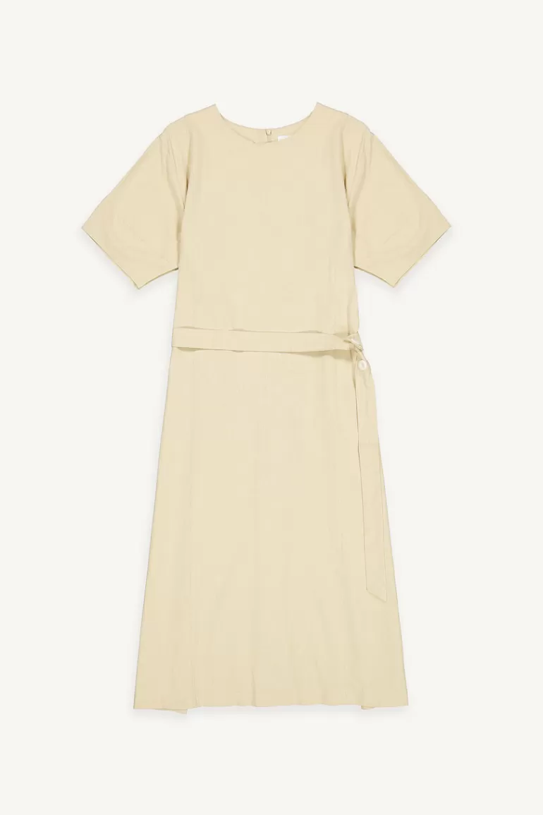 Women Olive Clothing Balloon Sleeve Dress, Beige
