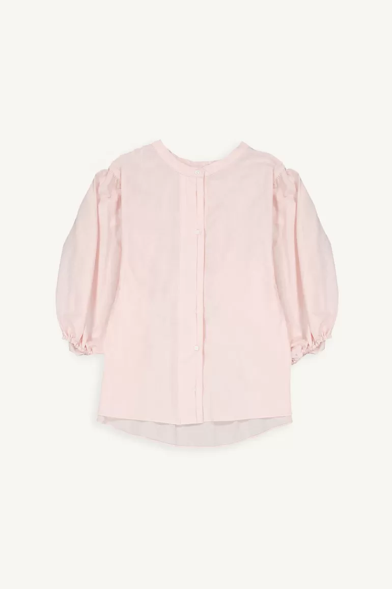Women Olive Clothing Bell Sleeve Blouse, Pink