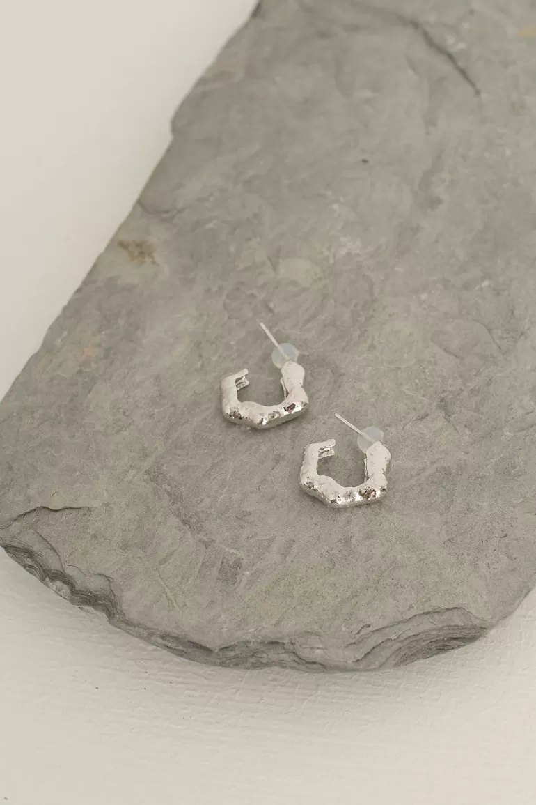 Women Olive Clothing Betty Hoop Earrings, Sterling Silver