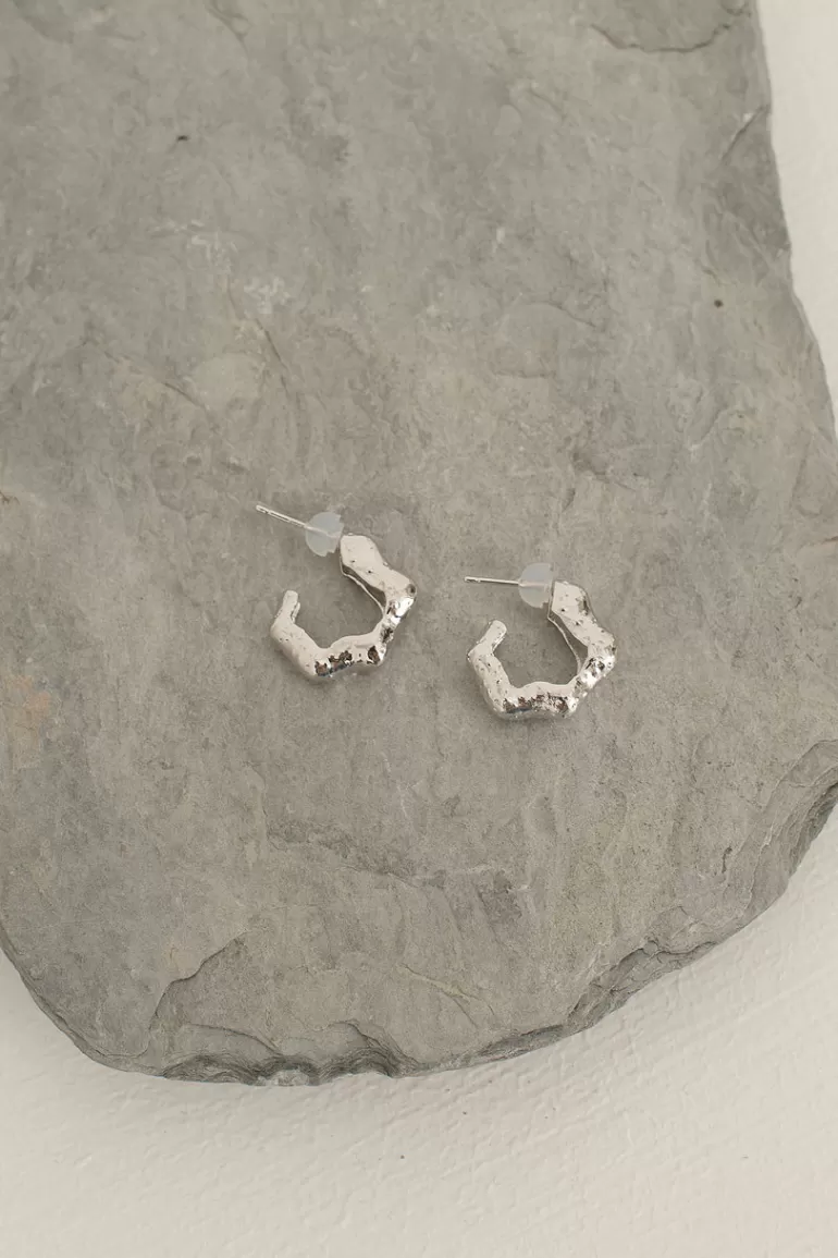 Women Olive Clothing Betty Hoop Earrings, Sterling Silver