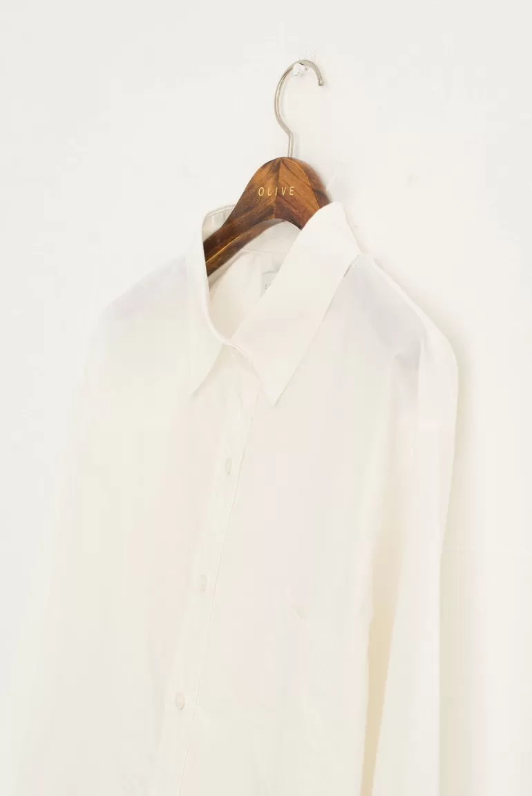Women Olive Clothing Bona Classic Shirt, Ivory