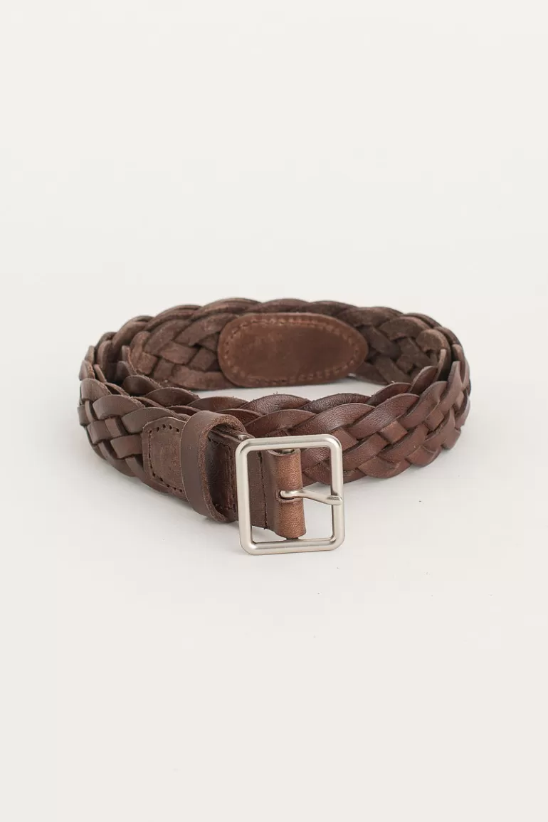 Women Olive Clothing Cable Belt, Brown