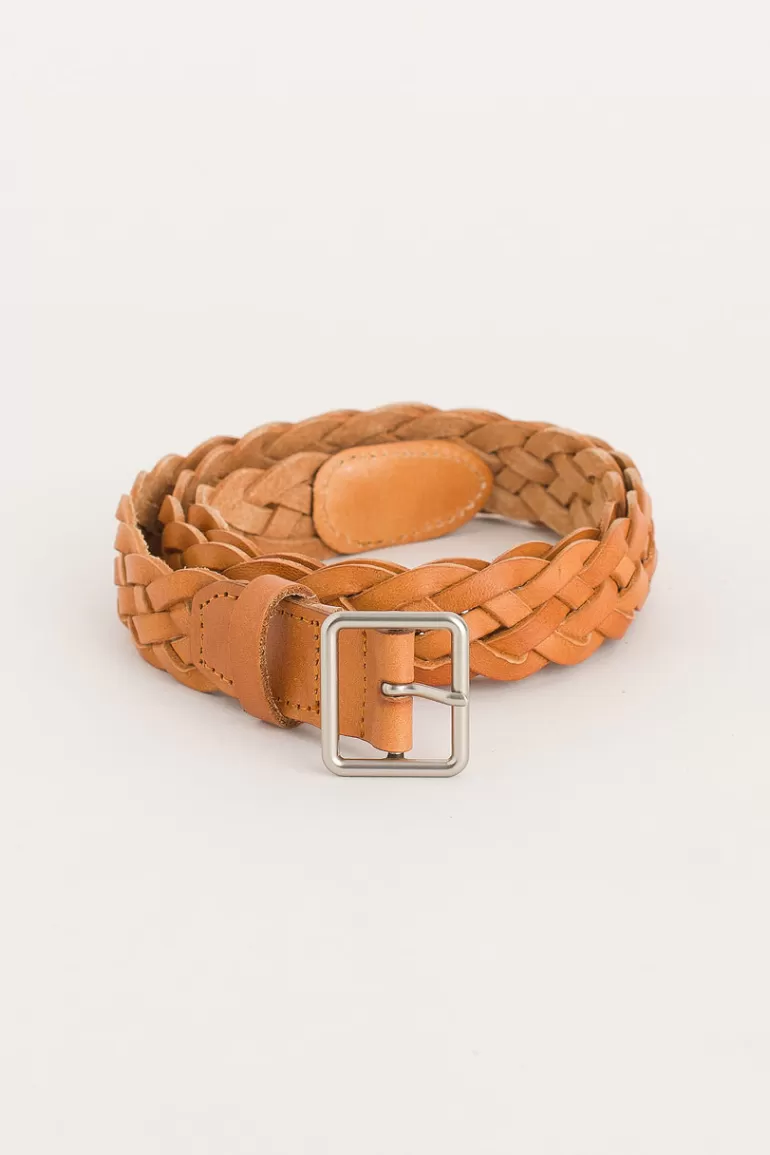 Women Olive Clothing Cable Belt, Tan