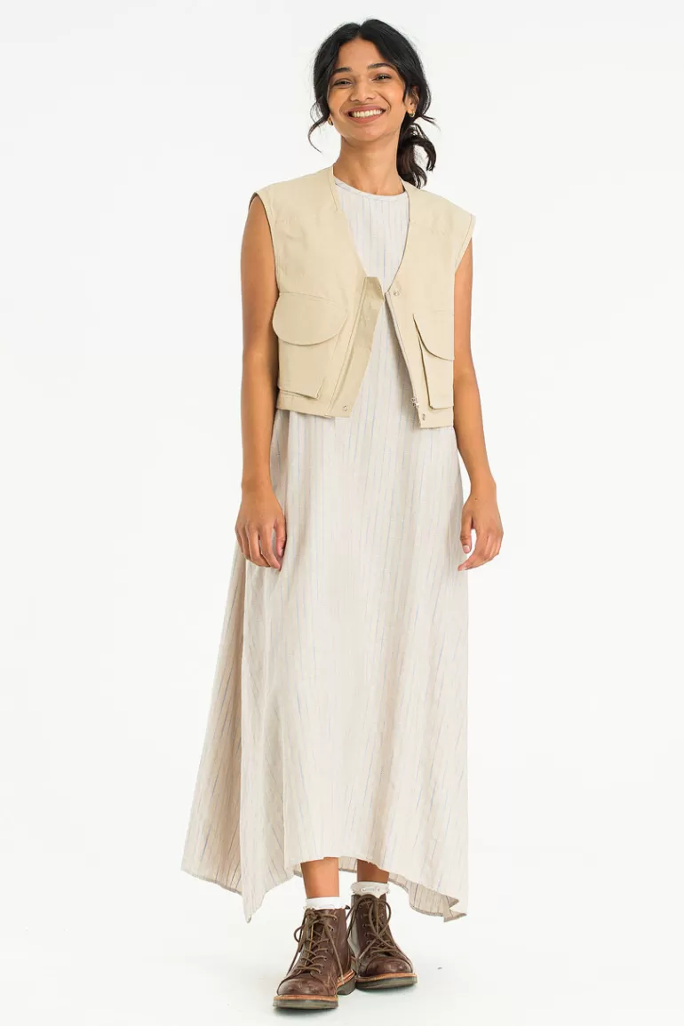 Women Olive Clothing Camper Vest, Beige