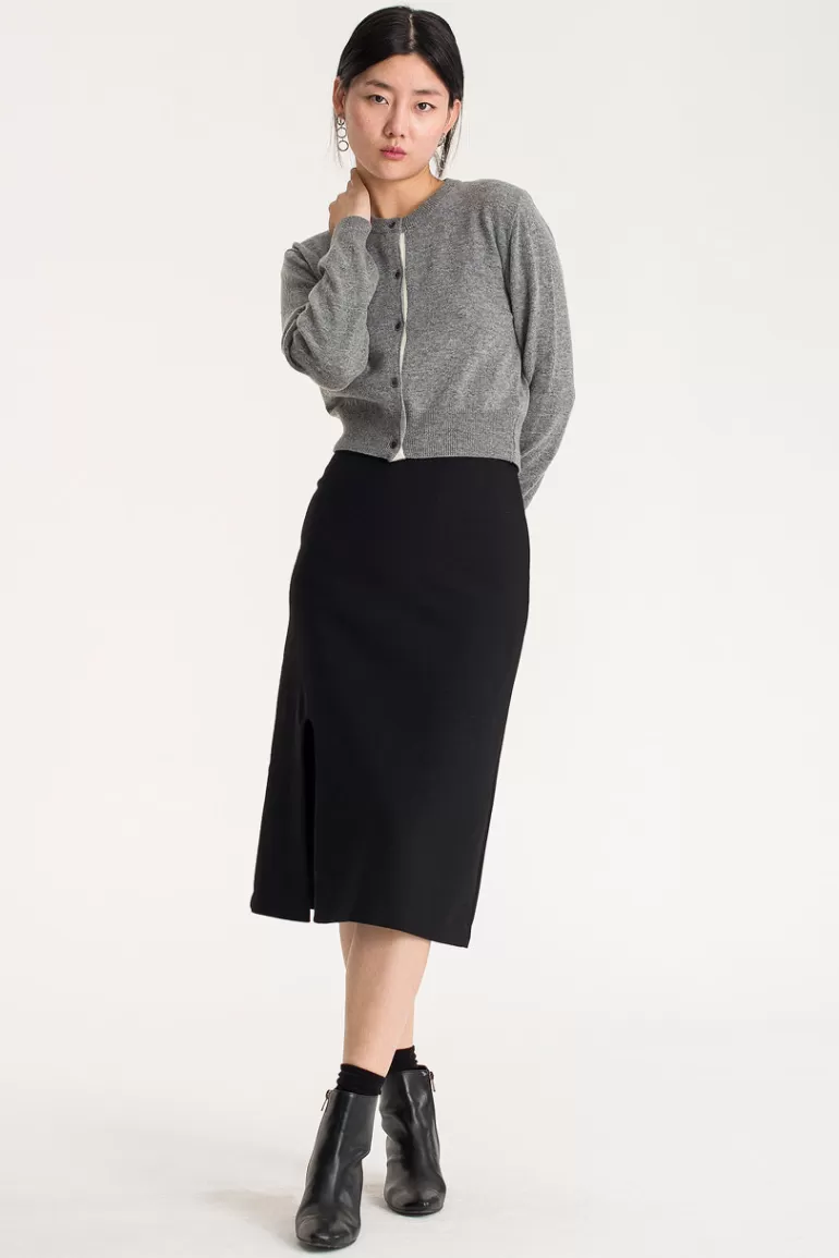 Women Olive Clothing Colour Contrast Cardigan, Grey