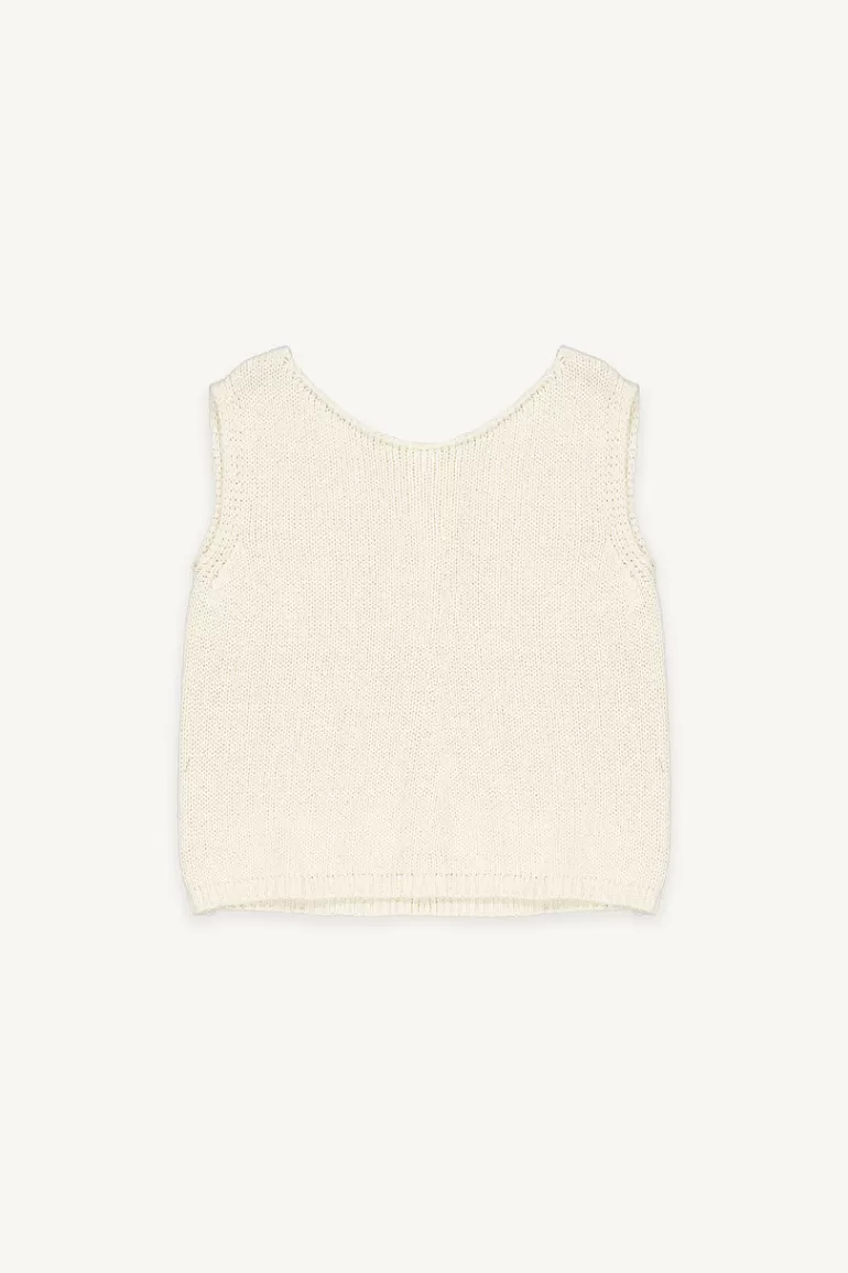 Women Olive Clothing Cotton Sleeveless Jumper, Oat