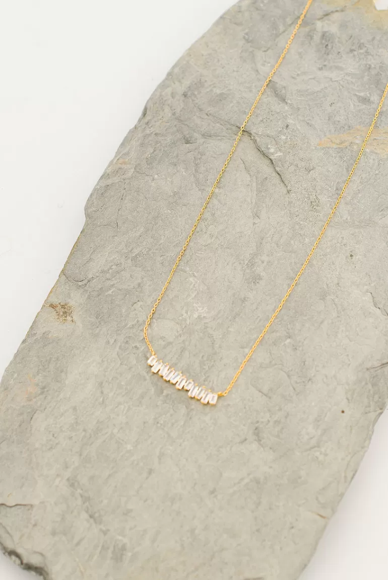 Women Olive Clothing Dana Necklace, Gold Plated