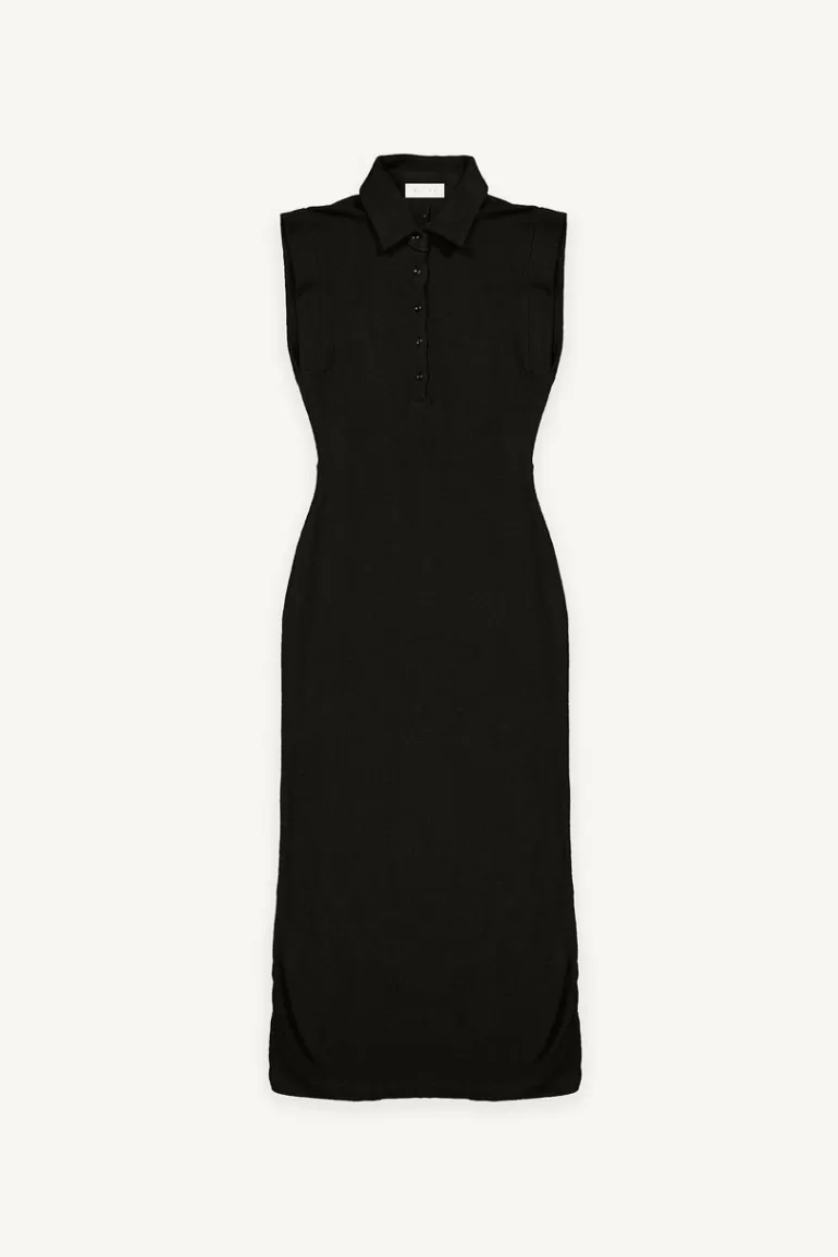 Women Olive Clothing Delta Polo Dress, Black
