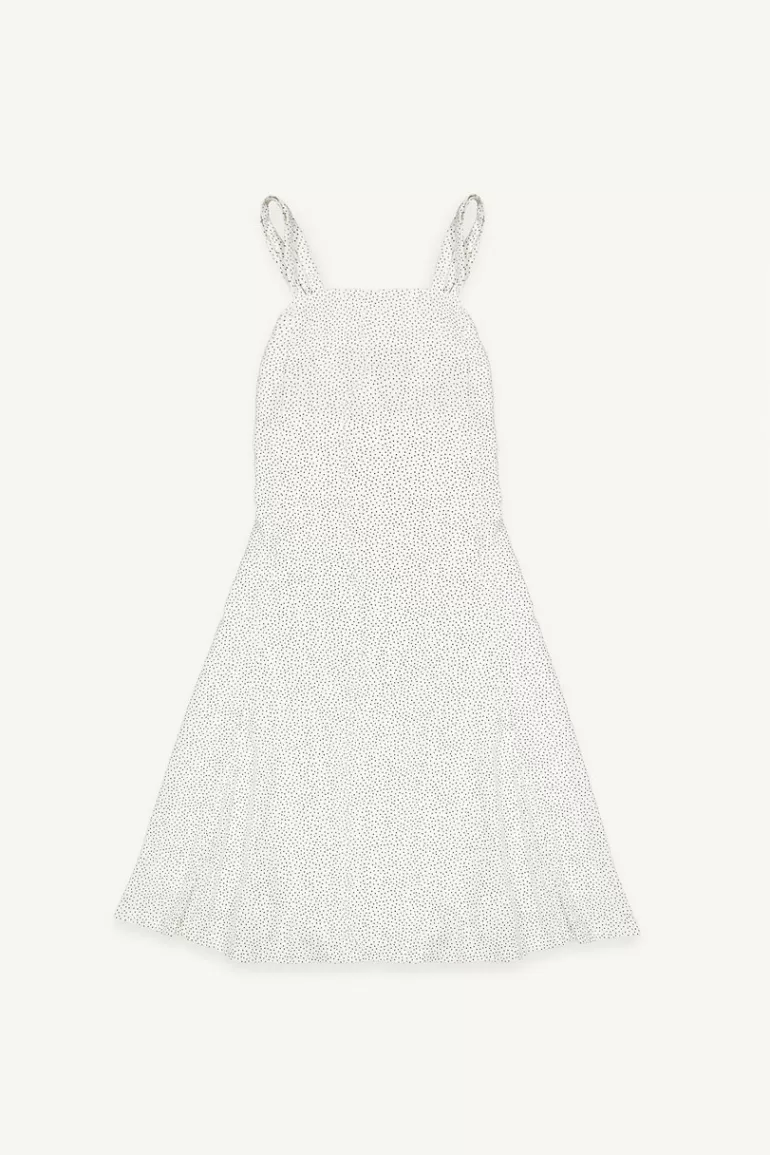Women Olive Clothing Dotty Double Strap Dress, Ivory