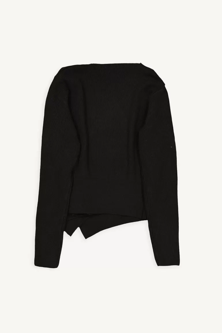 Women Olive Clothing Double Wrap Cardigan, Black