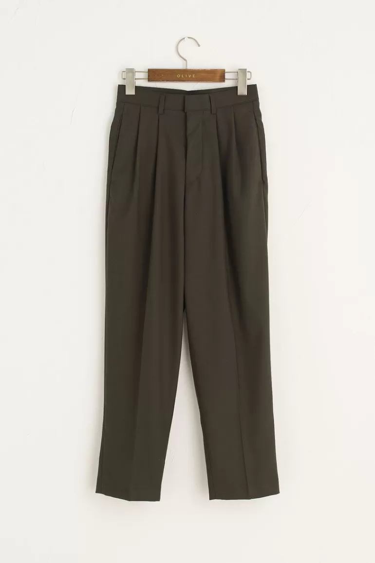 Women Olive Clothing Edgar Suit Pants, Khaki