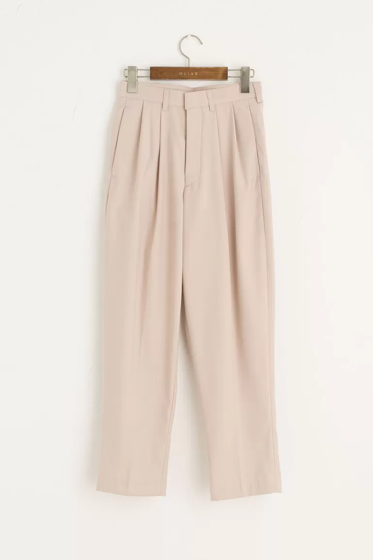 Women Olive Clothing Edgar Suit Pants, Sand Beige
