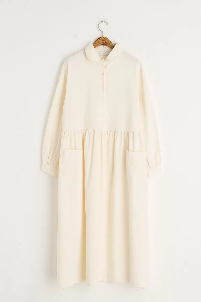 Women Olive Clothing Ella Twin Pocket Dress, Ivory