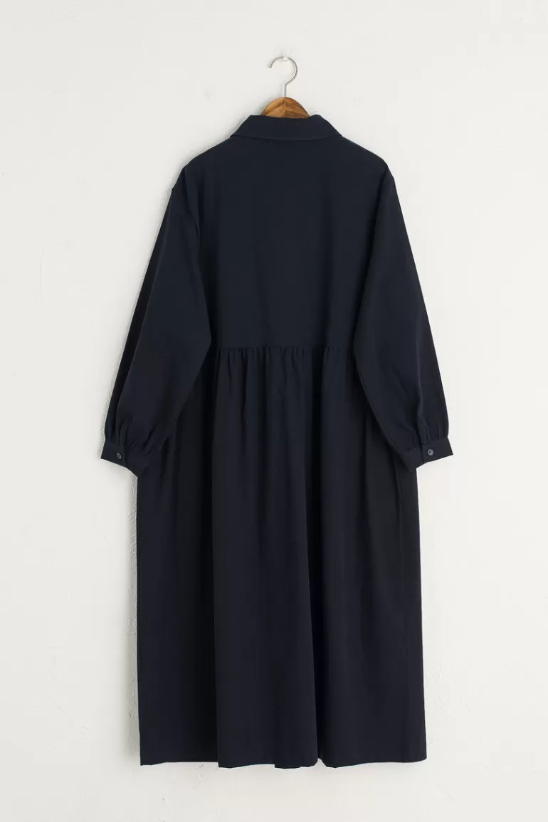 Women Olive Clothing Ella Twin Pocket Dress, Navy