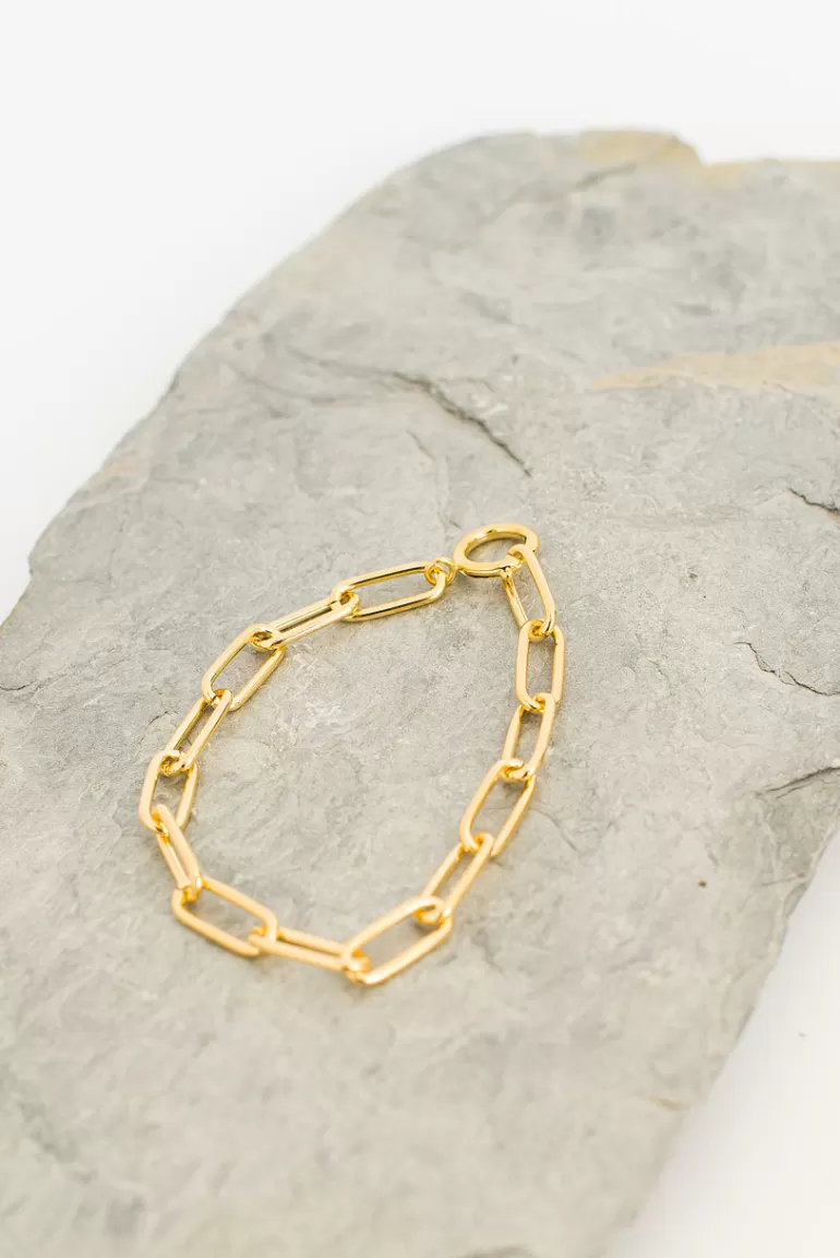 Women Olive Clothing Elsa Chain Bracelet, Gold Plated