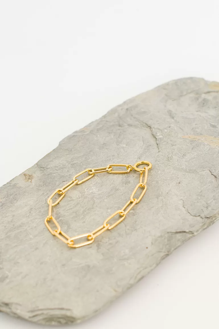 Women Olive Clothing Elsa Chain Bracelet, Gold Plated