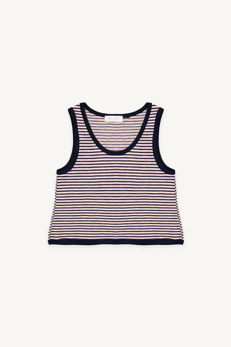 Women Olive Clothing Elsa Stripe Tank, Pink