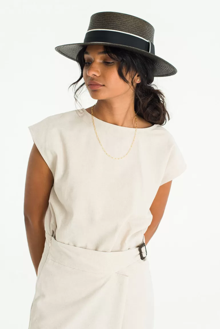Women Olive Clothing Elsa Summer Hat, Black