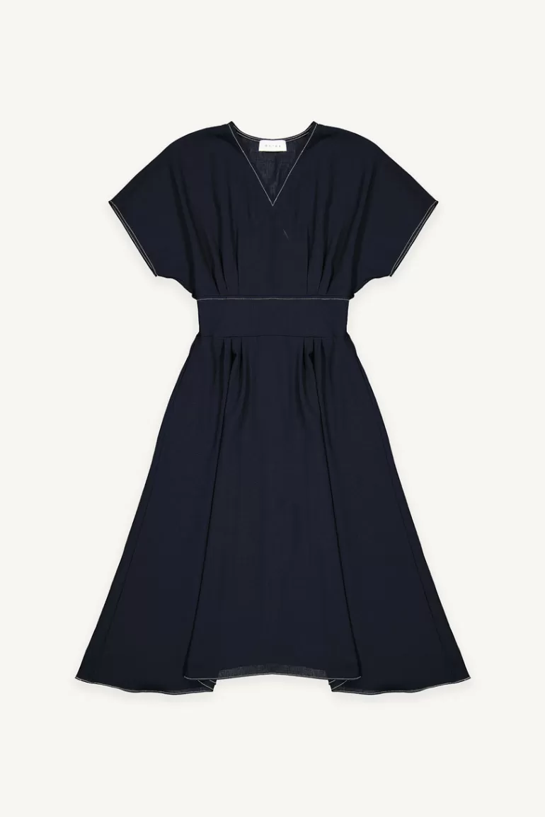 Women Olive Clothing Esta Kimono Dress, Navy