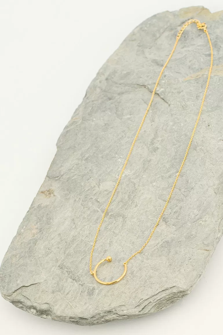 Women Olive Clothing Esther Necklace, 14K Gold Plated