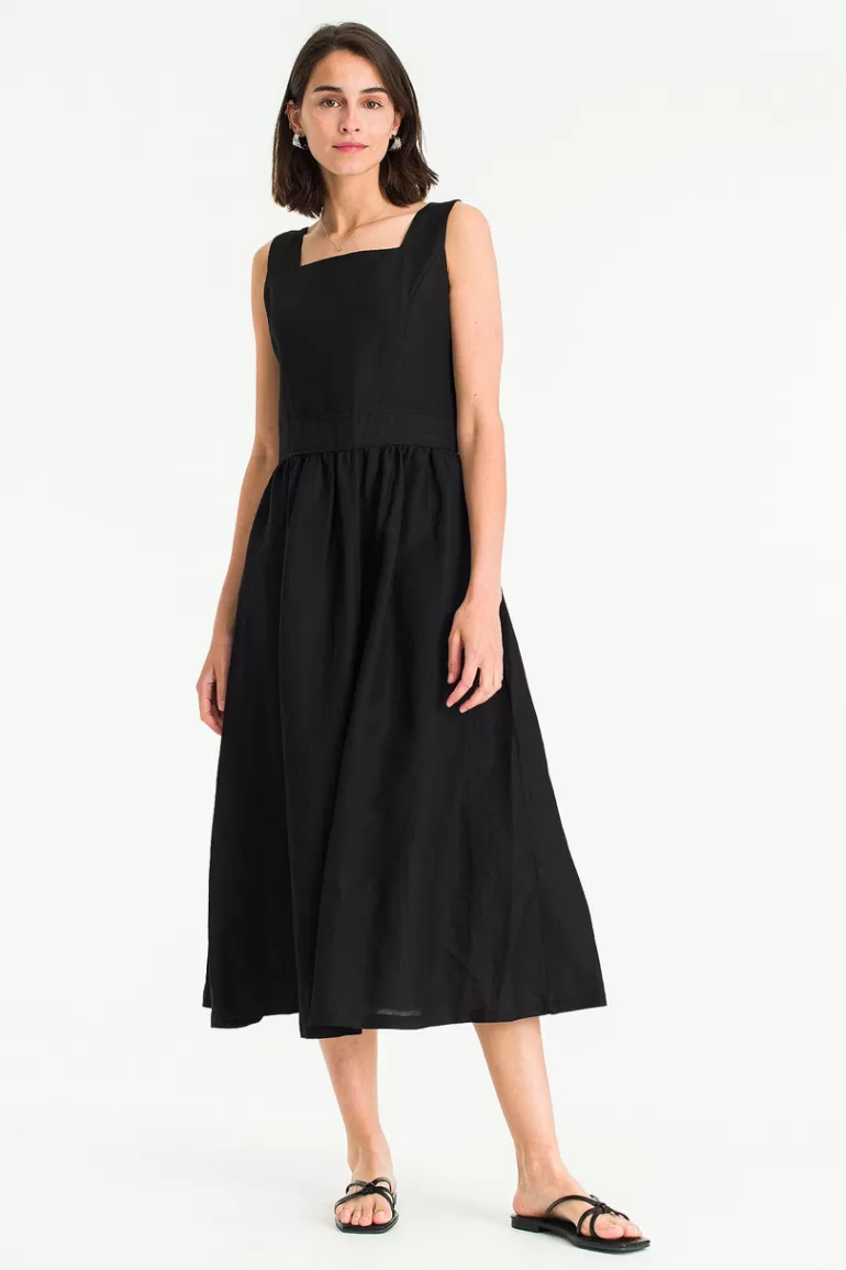 Women Olive Clothing Eunha Long Dress, Black