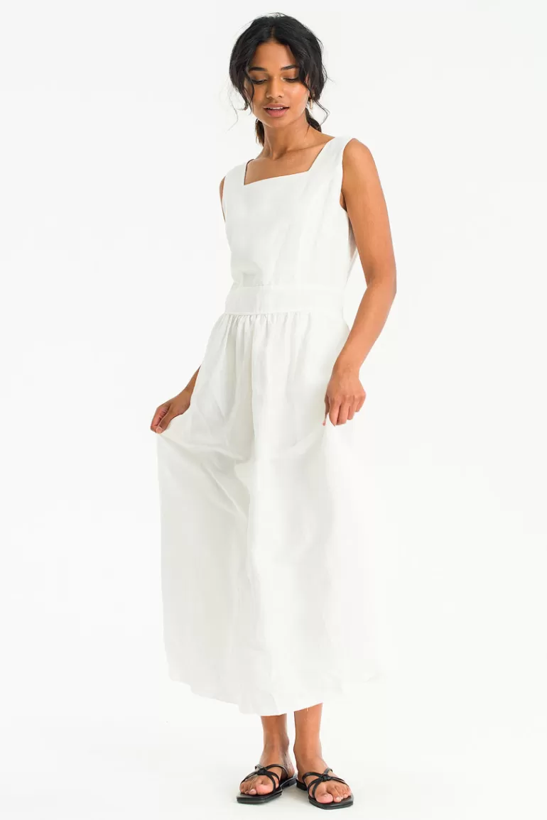 Women Olive Clothing Eunha Long Dress, White
