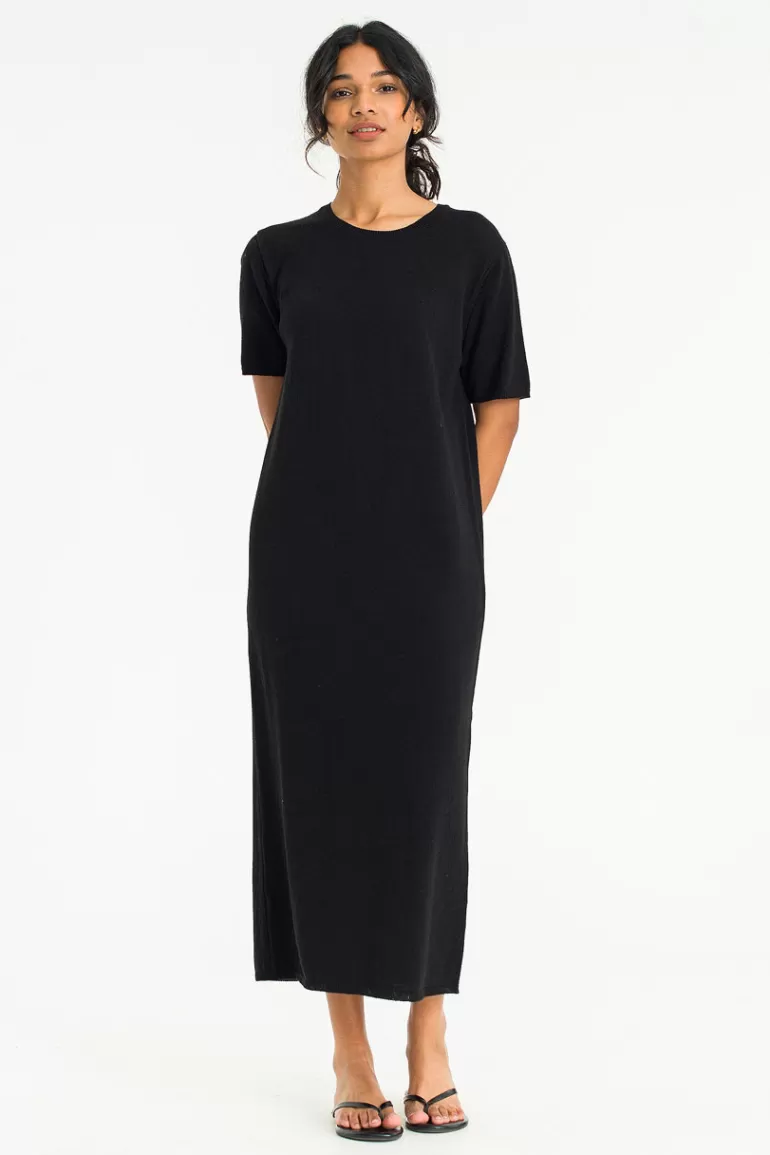Women Olive Clothing Evie Knit Dress, Black