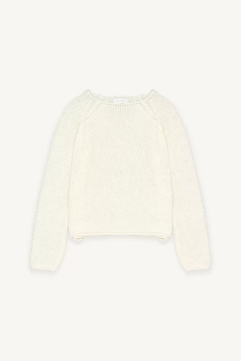 Women Olive Clothing Fara Lip Neck Jumper, Ivory