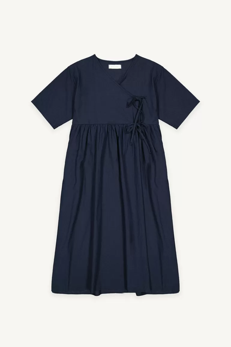 Women Olive Clothing Faye Ribbon Dress, Navy