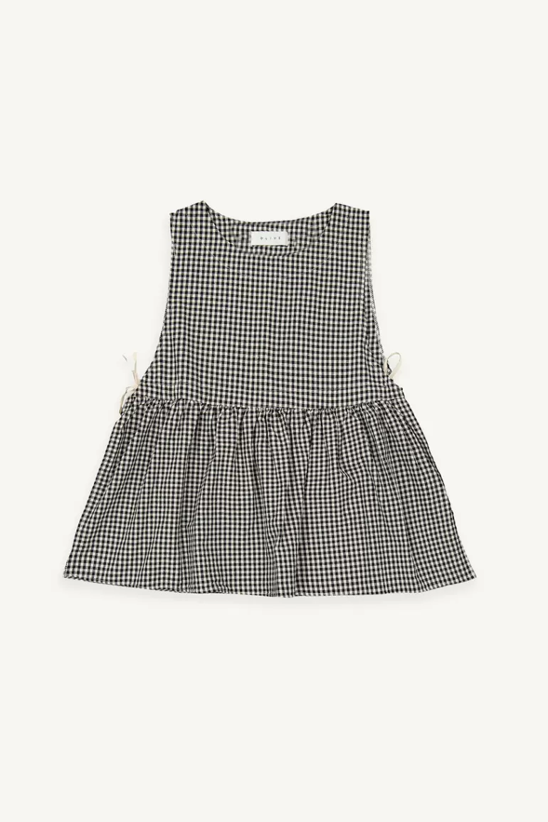Women Olive Clothing Faye Ribboned Vest, Black Gingham
