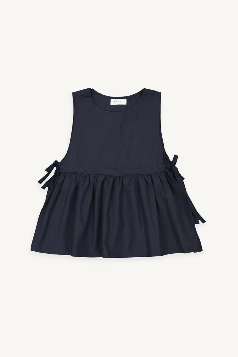 Women Olive Clothing Faye Ribboned Vest, Navy