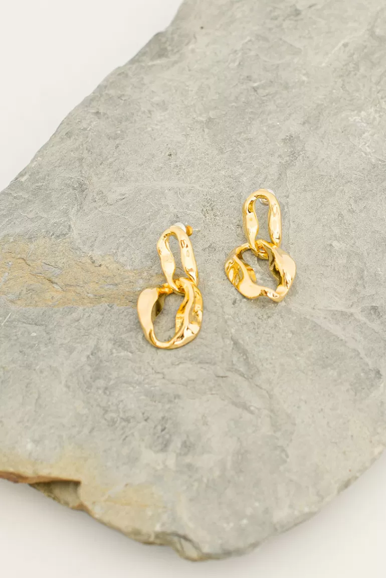 Women Olive Clothing Fiona Chain Earrings, Gold Plated