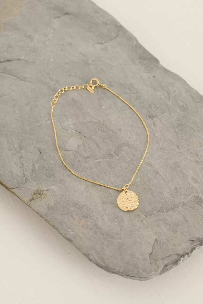 Women Olive Clothing Fossil Pendant Bracelet, 14K Gold Plated