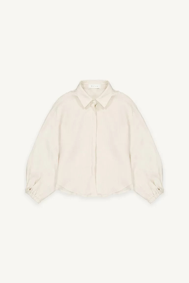 Women Olive Clothing Freya Linen Shirt, Beige