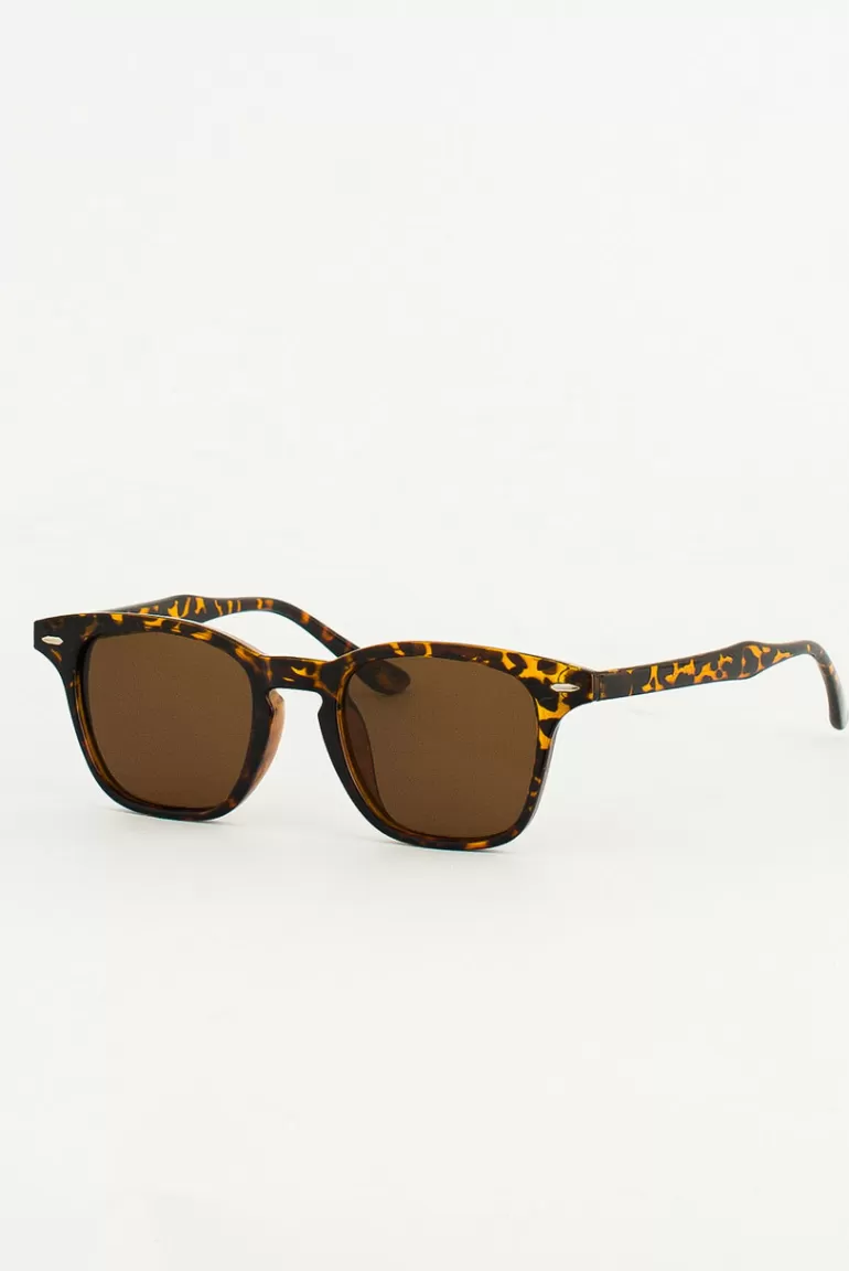 Women Olive Clothing Fumiko Sunglasses, Leopard Printed