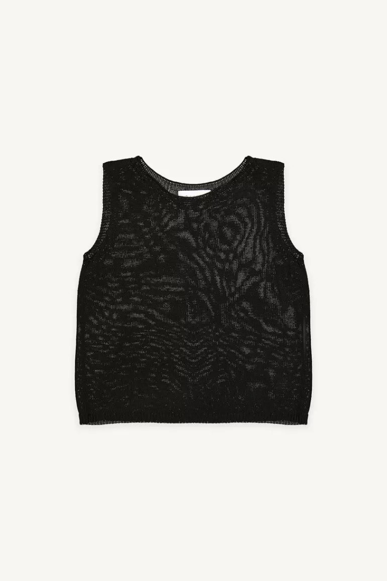 Women Olive Clothing Georgia Linen Vest, Black