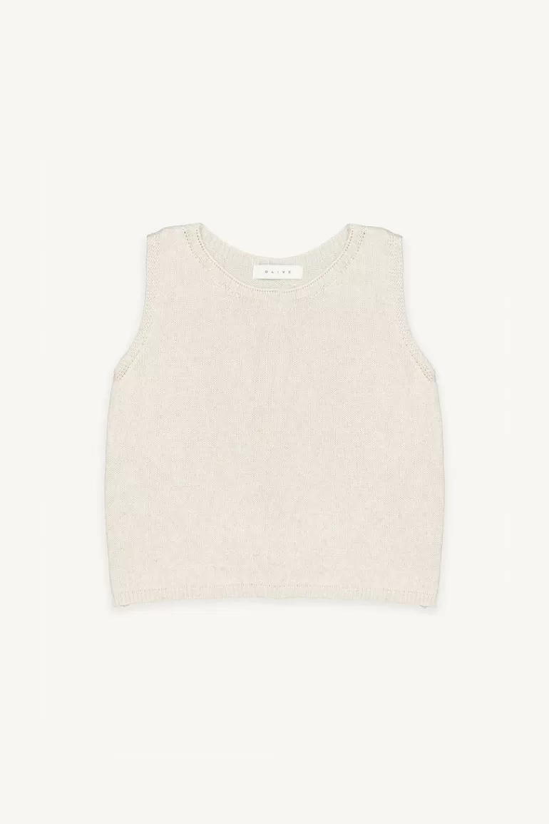 Women Olive Clothing Georgia Linen Vest, Oat