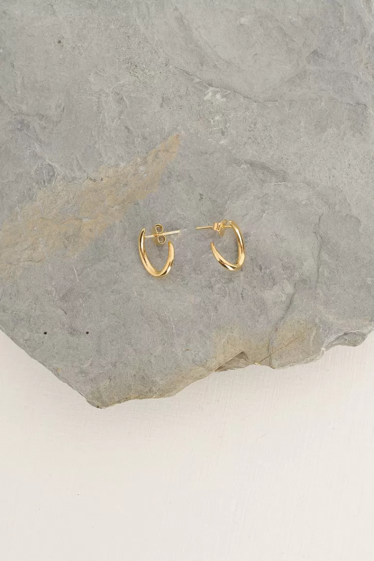 Women Olive Clothing Gold Wind Stud, 18K Gold Plated