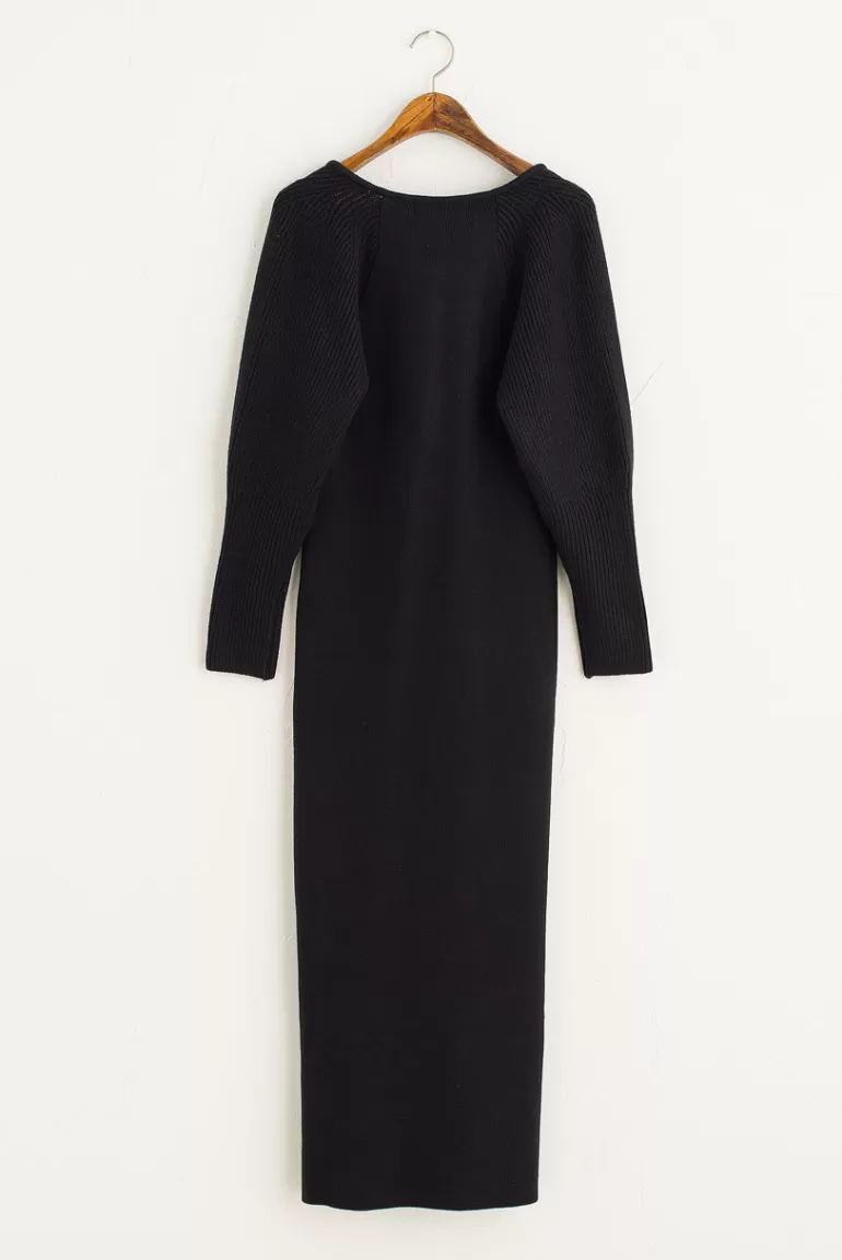 Women Olive Clothing Hachi Knitted Dress, Black