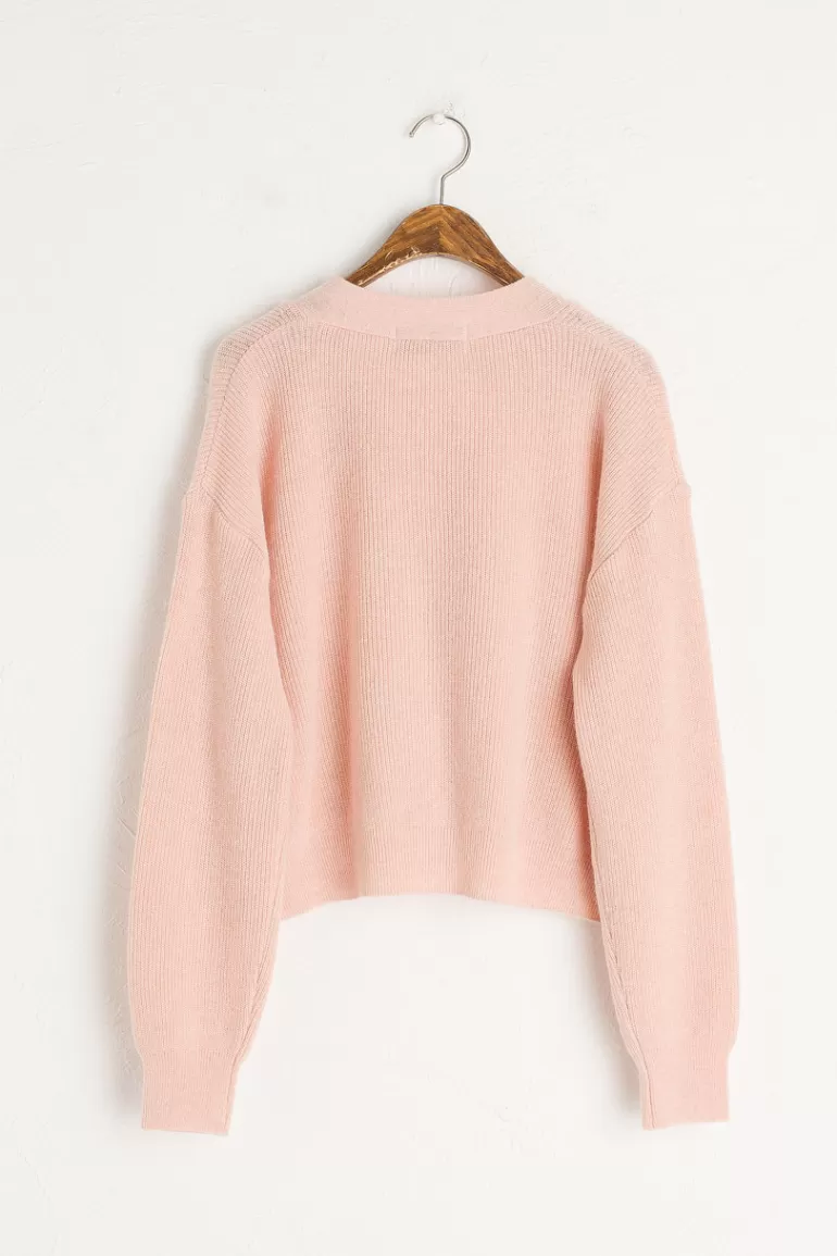 Women Olive Clothing Hako Lightweight Cardigan, Pink