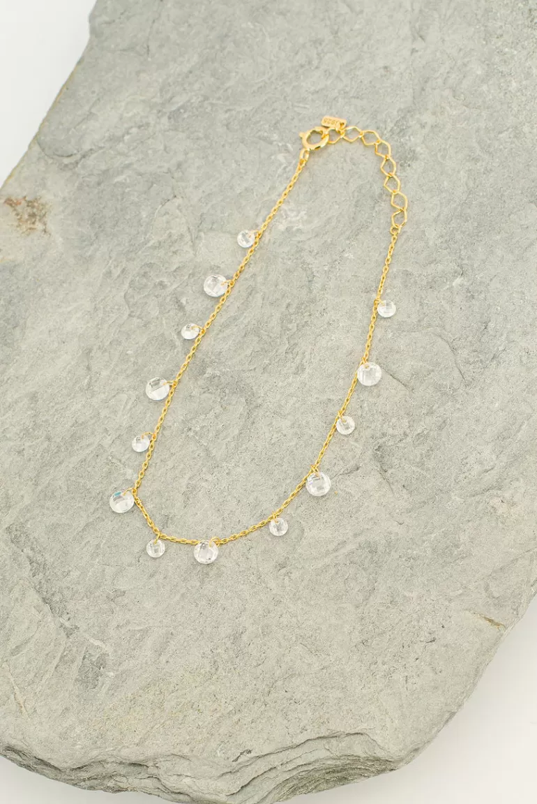 Women Olive Clothing Haru Crystal Bracelet, 14K Gold Plated
