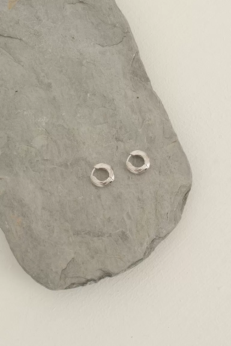 Women Olive Clothing Helena Hoop Earrings, Sterling Silver